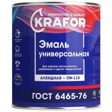 Эмаль ПФ-115 черная 20 КГ (1) "KRAFOR"