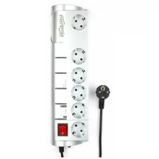 Сетевой фильтр Gembird Energenie 6 Sockets 3m SISN-SILVER-10