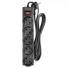 Сетевой фильтр CBR 5 Sockets 1.8m CSF 2505-1.8 Black PC